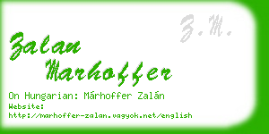 zalan marhoffer business card
